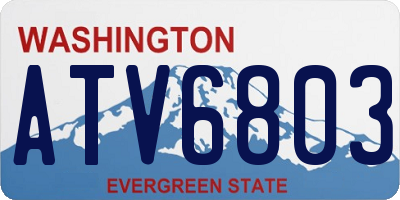 WA license plate ATV6803