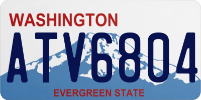 WA license plate ATV6804