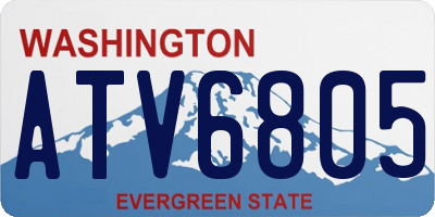 WA license plate ATV6805