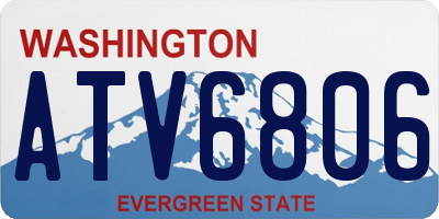 WA license plate ATV6806