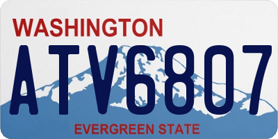 WA license plate ATV6807