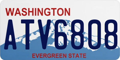 WA license plate ATV6808