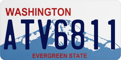 WA license plate ATV6811