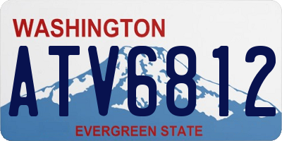 WA license plate ATV6812