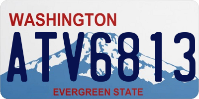 WA license plate ATV6813