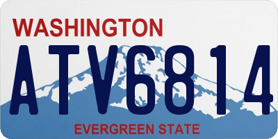 WA license plate ATV6814