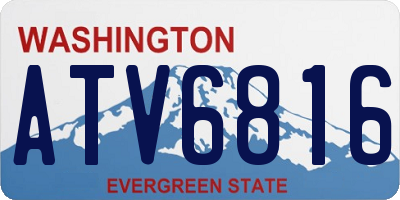 WA license plate ATV6816
