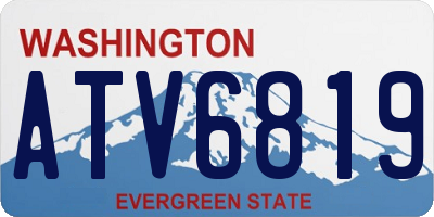 WA license plate ATV6819