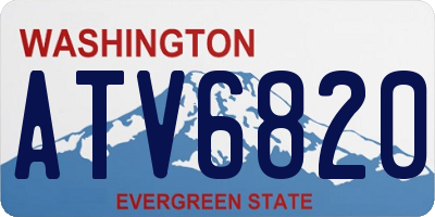 WA license plate ATV6820