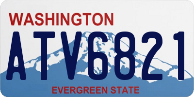 WA license plate ATV6821