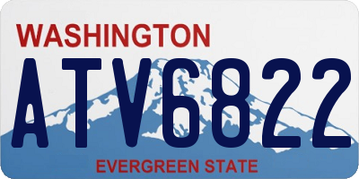 WA license plate ATV6822