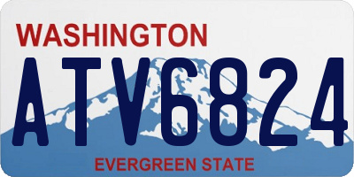 WA license plate ATV6824