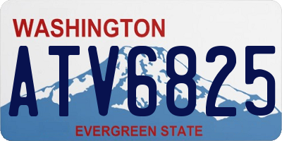 WA license plate ATV6825