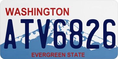 WA license plate ATV6826