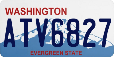 WA license plate ATV6827