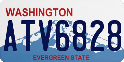 WA license plate ATV6828