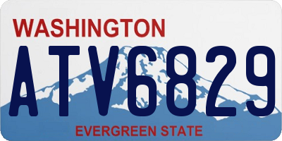 WA license plate ATV6829
