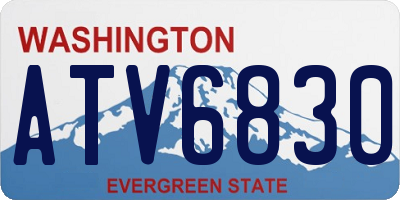 WA license plate ATV6830