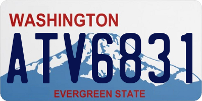 WA license plate ATV6831