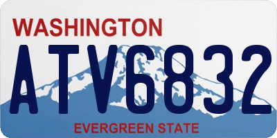 WA license plate ATV6832