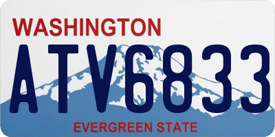WA license plate ATV6833