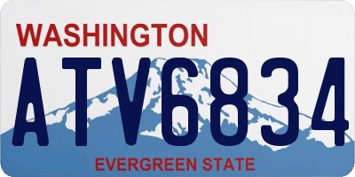 WA license plate ATV6834