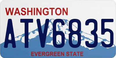 WA license plate ATV6835
