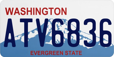 WA license plate ATV6836