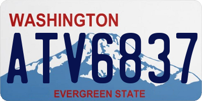 WA license plate ATV6837