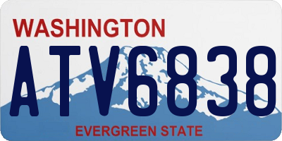 WA license plate ATV6838
