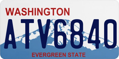 WA license plate ATV6840