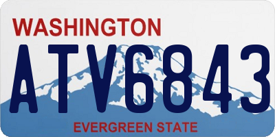 WA license plate ATV6843