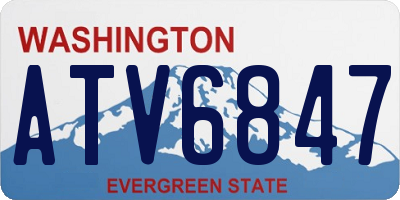 WA license plate ATV6847
