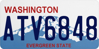 WA license plate ATV6848