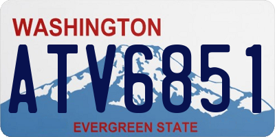 WA license plate ATV6851