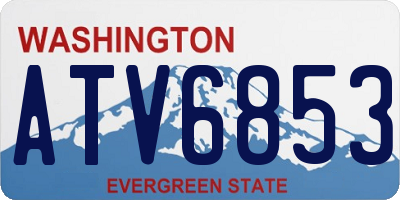 WA license plate ATV6853
