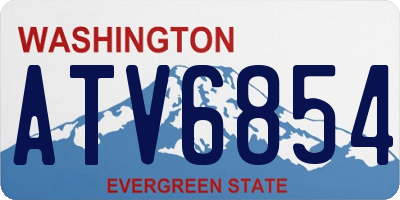 WA license plate ATV6854