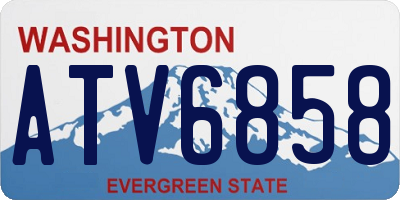 WA license plate ATV6858
