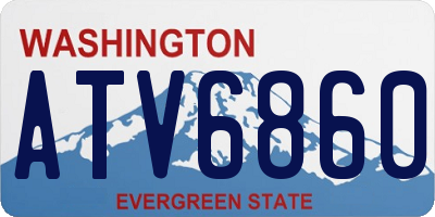 WA license plate ATV6860