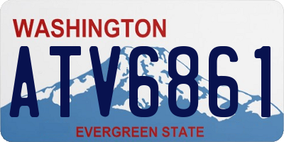 WA license plate ATV6861