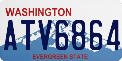 WA license plate ATV6864