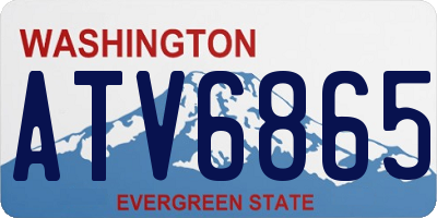 WA license plate ATV6865