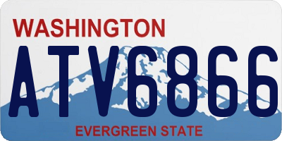 WA license plate ATV6866