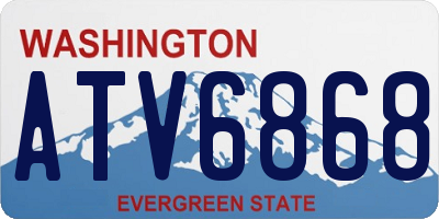WA license plate ATV6868