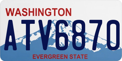 WA license plate ATV6870