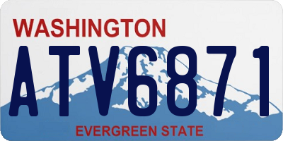 WA license plate ATV6871