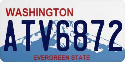 WA license plate ATV6872