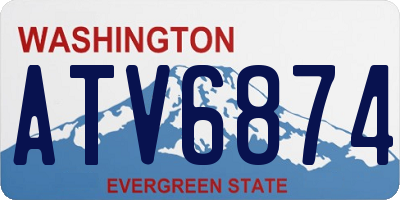WA license plate ATV6874