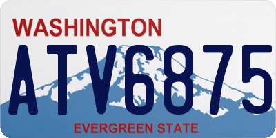 WA license plate ATV6875