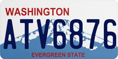 WA license plate ATV6876